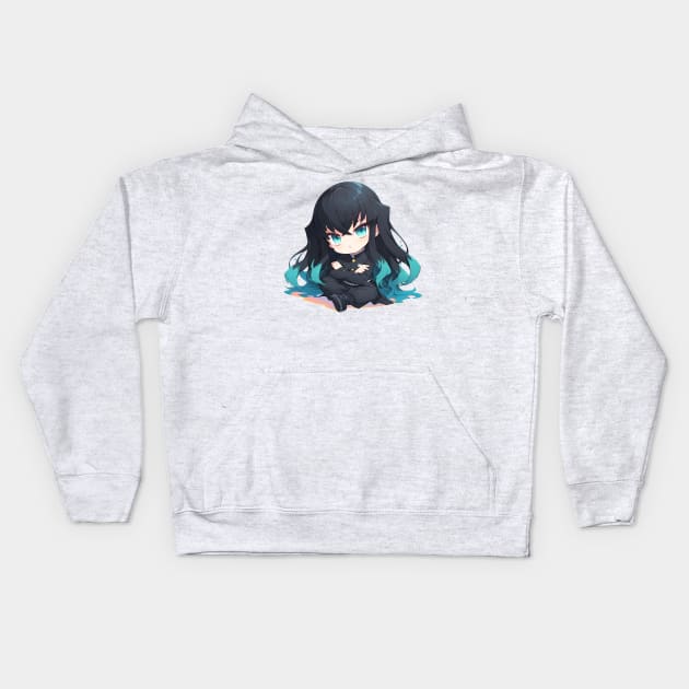 Muichiro Tokito Kids Hoodie by Stephanie Francoeur Art